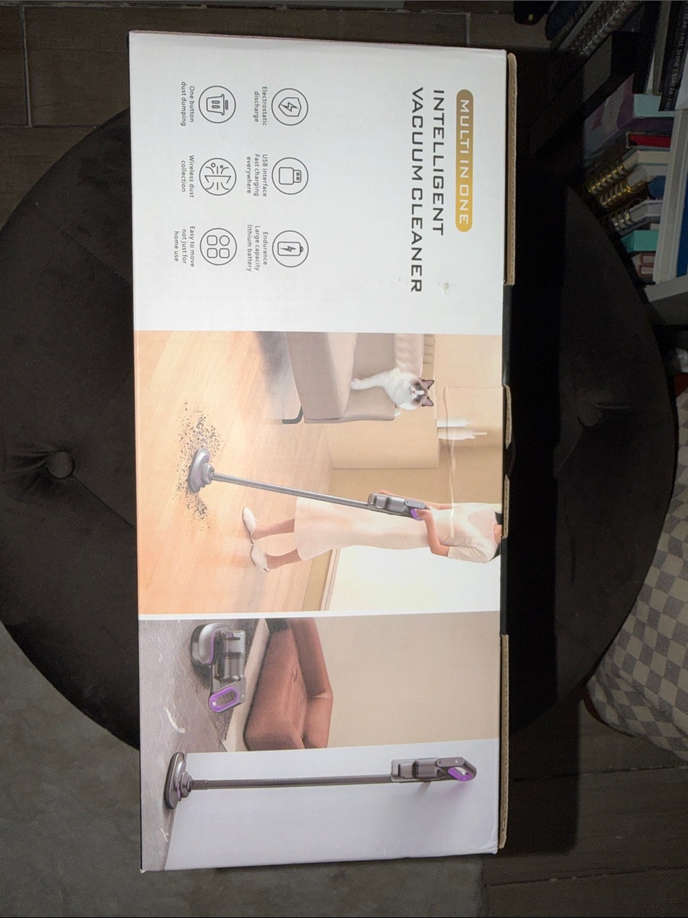 Multi in One Intelligent Vacuum Cleaner - Gray with Purple Accents